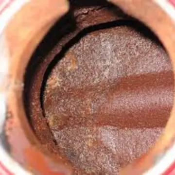 Severe rust and corrosion buildup inside fuel tank